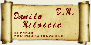 Danilo Miloičić vizit kartica